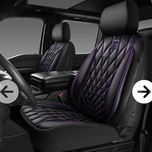Black and Purple Car Seat Covers